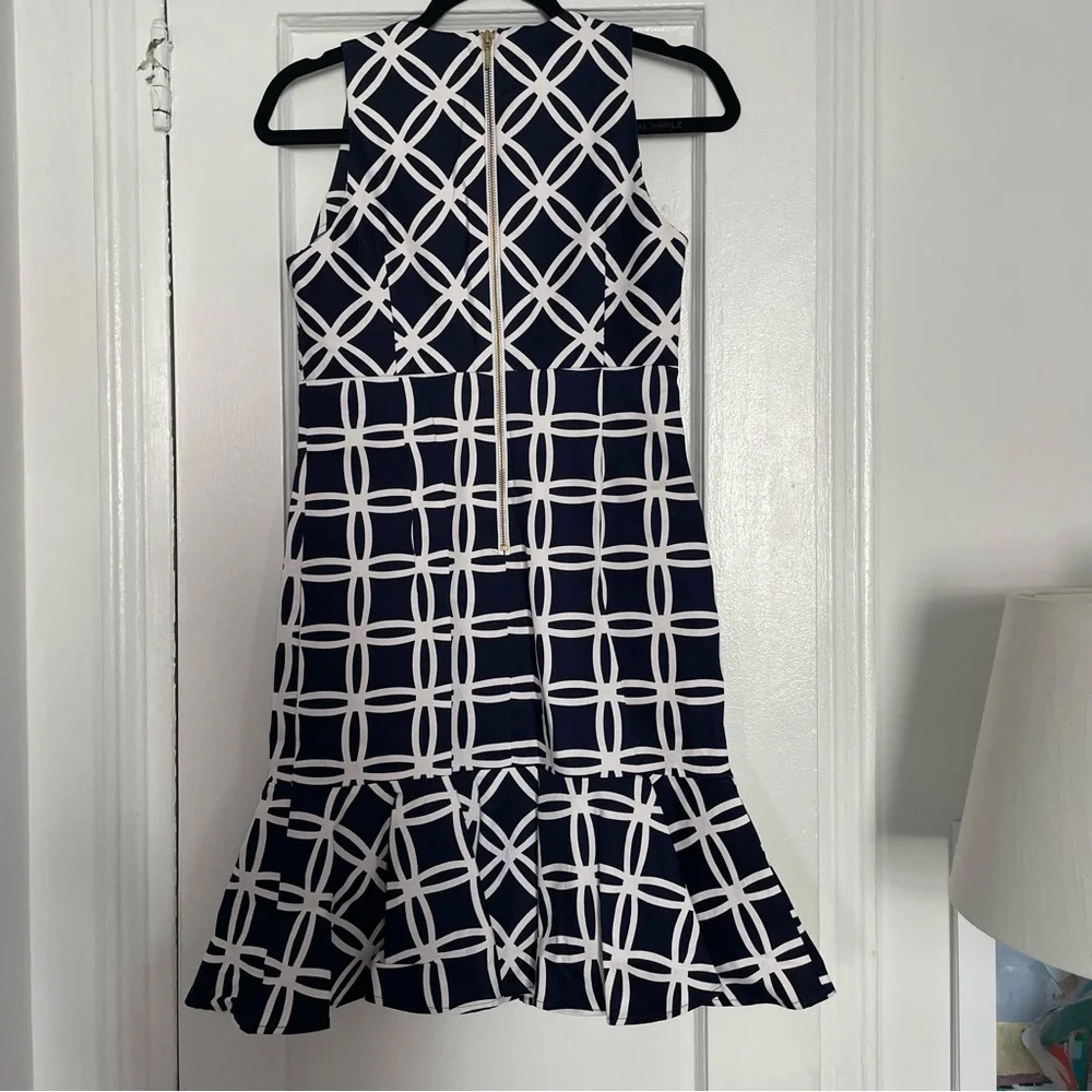 Sara Campbell Geometric Flared Ruffled Dress - Picture 2 of 6